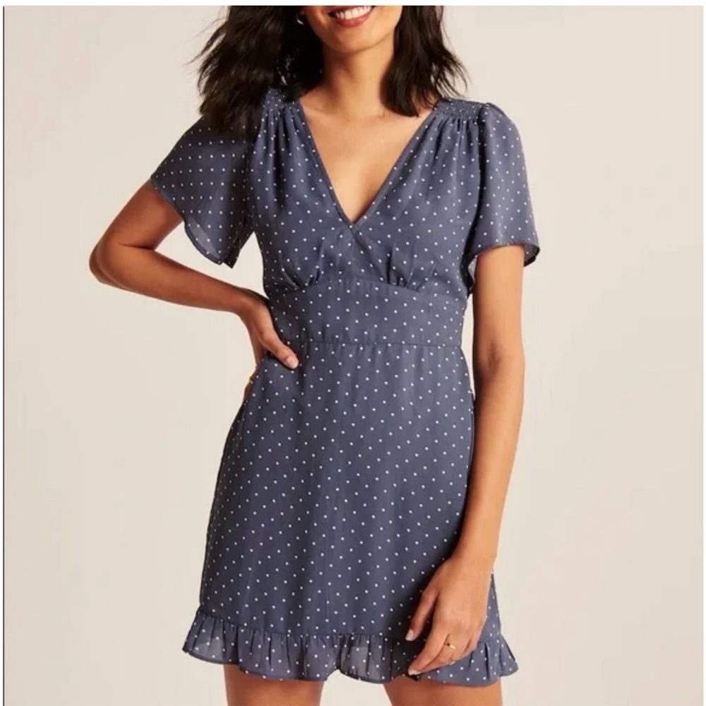 Abercrombie Flutter Sleeve Smocked Mini Dress - image 4